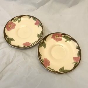 Franciscan Desert Rose Saucers, Set of 2, Vintage EUC